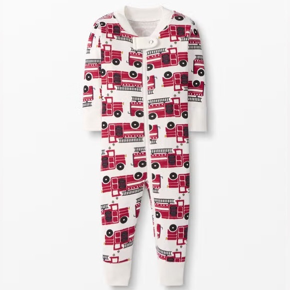 Hanna Andersson Other - Hanna Andersson Fire Truck Baby Zip Sleeper 3-6 months